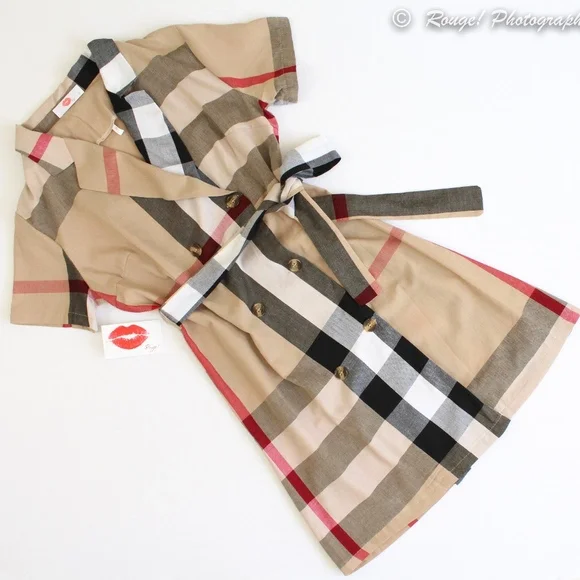 Rouge! Plaid Mini Dress in Cream and Black - Picture 6 of 9